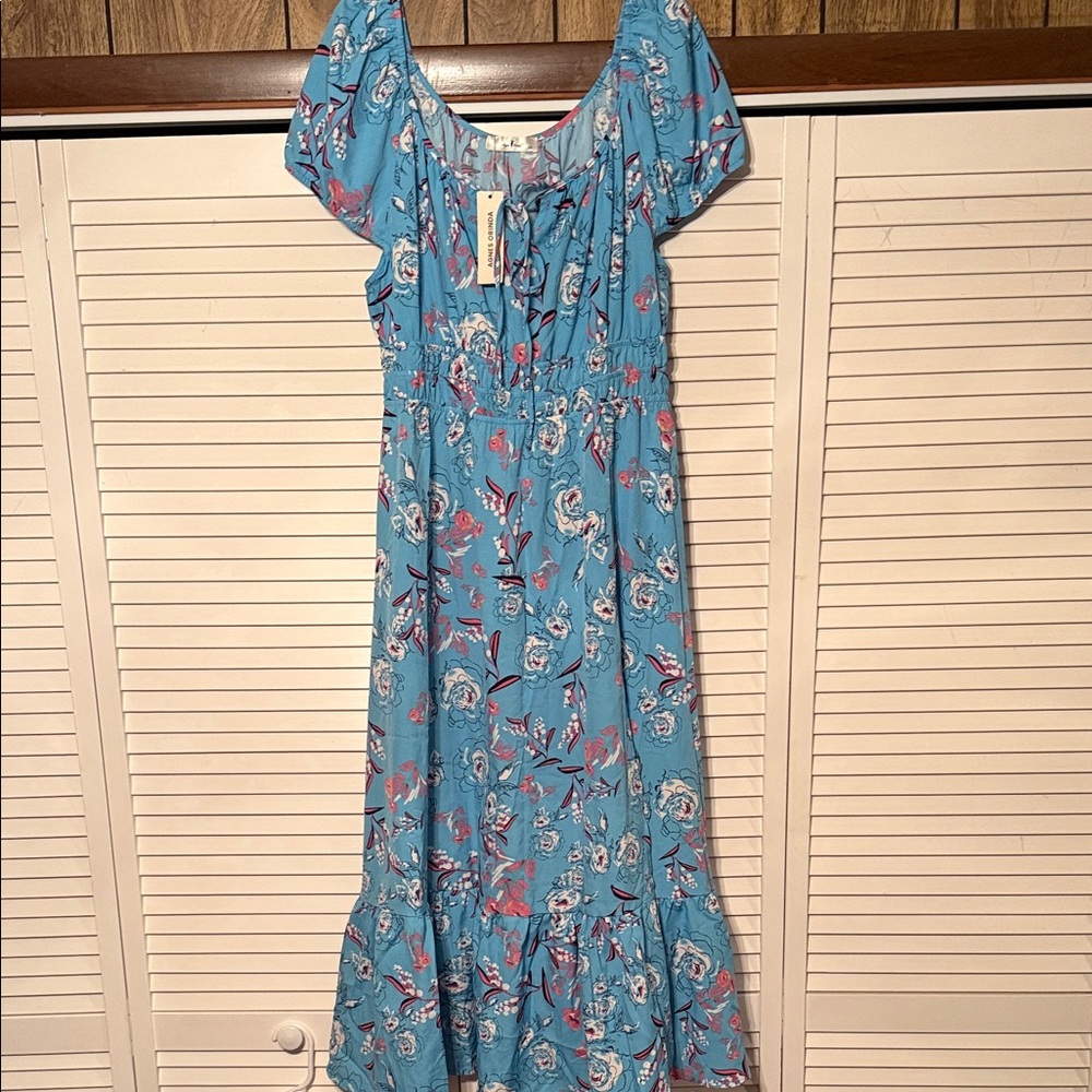 Floral Blue Maxi Dress